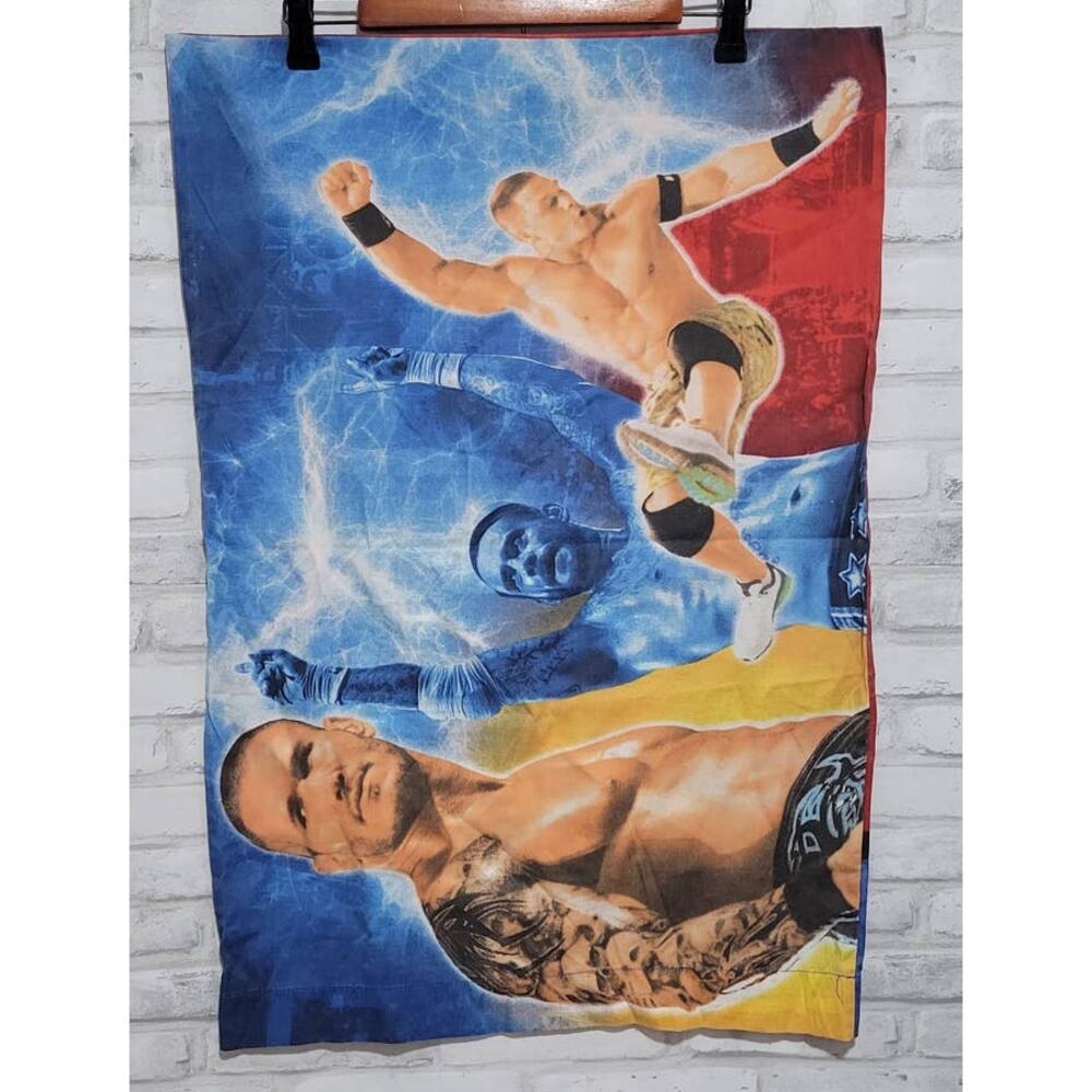 WWE 2012 Double Sided Wrestling Pillow Case 30x20  Set of Two